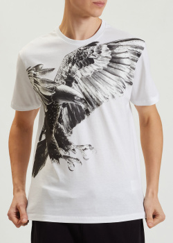 Белая футболка Costume National с рисунком орла, фото